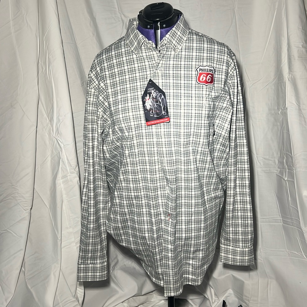 NEW Mens Xl long Fr cat, button down shirt.